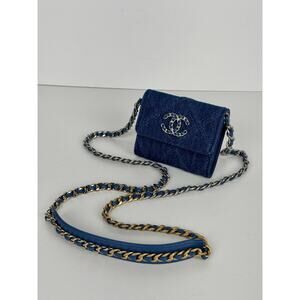 Chanel Denim 19 Wallet on Chain Crossbody Bag (2021)